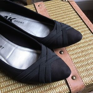 Ann Klein Sport Black Flats